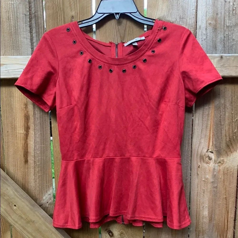 Red Peplum Top